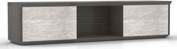 Mayline Sterling 72" Wall Mounted Hutch [STEH72] Mayline Textured Driftwood Hutch STEH72TDW