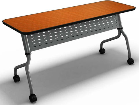 Mayline Sync 18" x 48" Rectangular Table Regal Mahogany [SY1848TRMH] Mayline Training Table SY1848TRMH