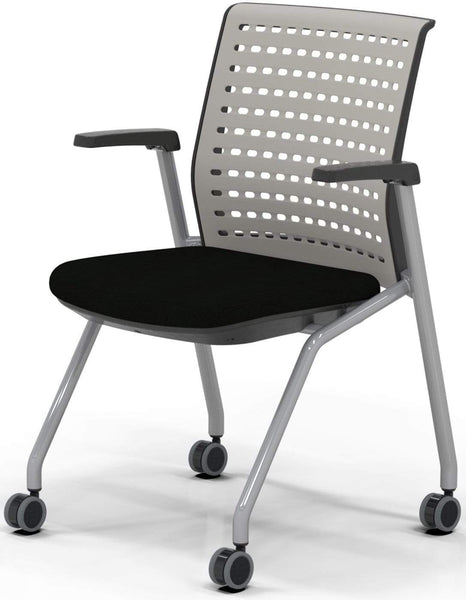 Mayline Thesis Training Chair Flip Arms Black Fabric [KTS1SGBLK] Mayline Task Chair KTS1SGBLK