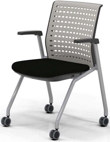 Mayline Thesis Training Chair Flip Arms Black Fabric [KTS1SGBLK] Mayline Task Chair KTS1SGBLK