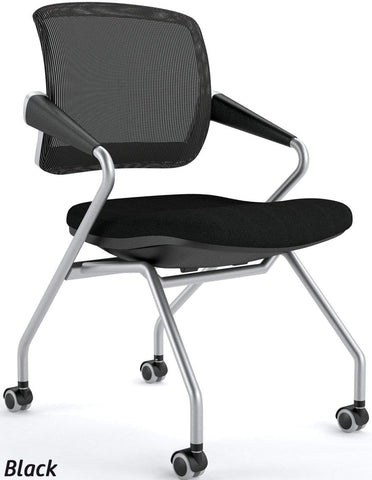 Mayline Valore Mid Back Nesting Chair [TSM2] Mayline Black Stacking Chair TSM2BB