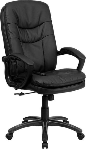 Mid Back LeatherSoft Massage Chair [BT-9585P-GG] Flash Furniture Leather Office Chair BT-9585P-GG