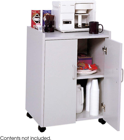 Mobile Hospitality & Beverage Cart [8953] Safco Gray Serving Cart 8953GR