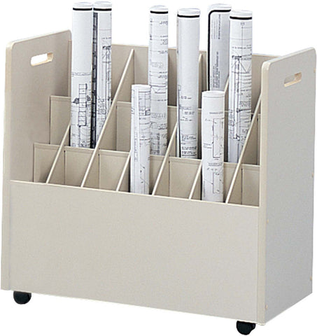 Mobile Roll File 21 Compartment Putty [3043] Safco File Sorter 3043