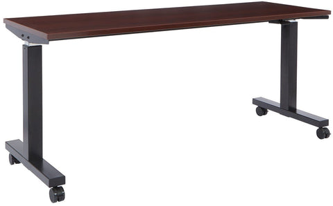 Office Star 6 ft. Wide Pneumatic Height Adjustable Table Black [HAT60263-M] Office Star Adjustable Height Tables HAT60263-M