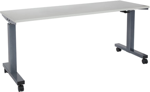 Office Star 6 ft. Wide Pneumatic Height Adjustable Table Titanium [HAT60267-G] Office Star Adjustable Height Tables HAT60267-G