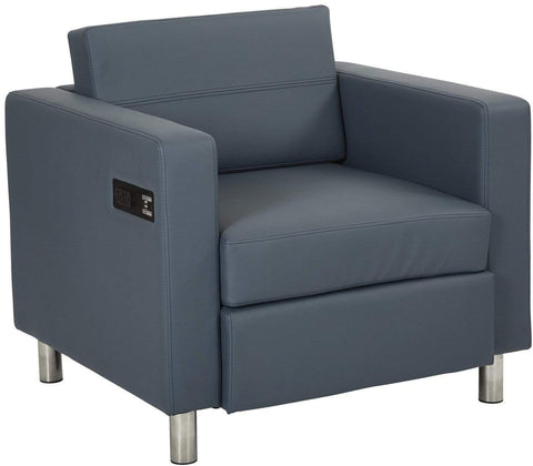 Office Star Ave Six Atlantic Chair Blue [ATL51-R105] Office Star Arm Chairs ATL51-R105
