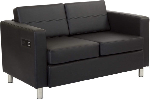 Office Star Ave Six Atlantic Loveseat Black [ATL52-R107] Office Star Loveseat ATL52-R107