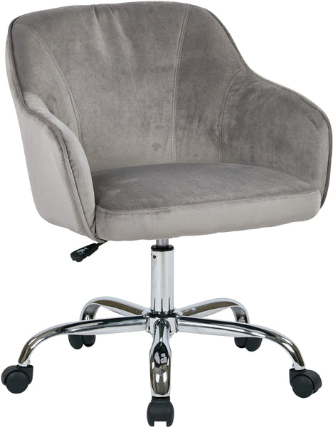 Office Star Ave Six Bristol Task Chair Velvet Fabric [BRL26] Office Star Charcoal Task Chair BRL26-C11