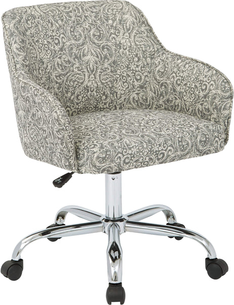 Office Star Ave Six Bristol Task Chair Velvet Fabric [BRL26] Office Star Veranda Pewter Task Chair BRL26-VR6
