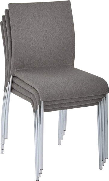 Office Star Ave Six Conway Stacking Chair Set of 4 [CWYAS4] Office Star Smoke Stacking Chair CWYAS4-CK002