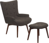 Office Star Ave Six Dalton Chair with Ottoman [SB524] Office Star Asphalt Accent Chair SB524-M48