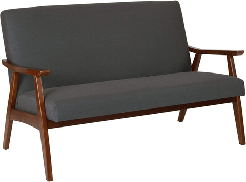 Office Star Ave Six Davis Loveseat [DVS52] Office Star Charcoal Loveseat DVS52-K26