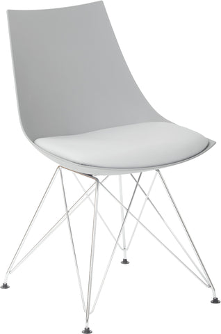 Office Star Ave Six Eiffel Bistro Chair [EFLC2] Office Star Grey Dining Chair EFLC2-2