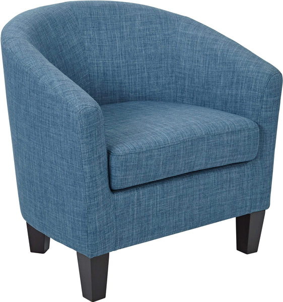 Office Star Ave Six Ethan Tub Chair in Deluxe Vinyl Fabric [ETN] Office Star Blue Denim Accent Chair ETN-L37