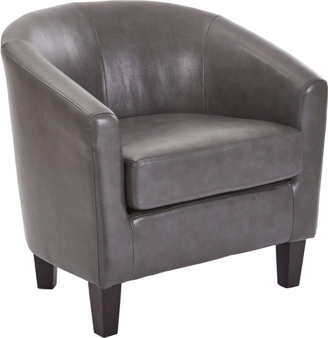 Office Star Ave Six Ethan Tub Chair in Deluxe Vinyl Fabric [ETN] Office Star Pewter Accent Chair ETN-PD26