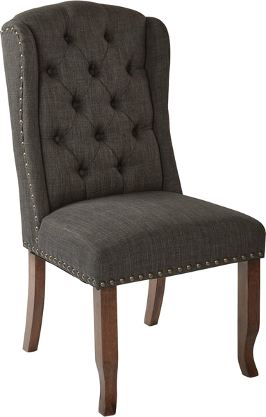 Office Star Ave Six Jessica Tufted Wing Dining Chair [JSAW] Office Star Charcoal Accent Chair JSAW-L36