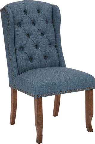 Office Star Ave Six Jessica Tufted Wing Dining Chair [JSAW] Office Star Navy Accent Chair JSAW-L39