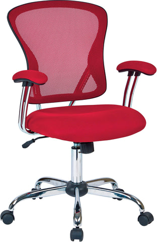 Office Star Ave Six Juliana Task Chair in Mesh [JUL26] Office Star Red Task Chair JUL26-9