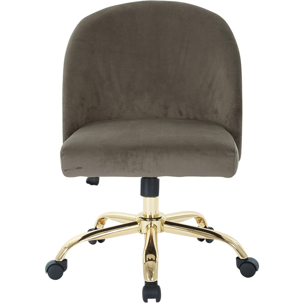 Office Star Ave Six Layton Mid Back Office Chair Velvet [FL3224G ...