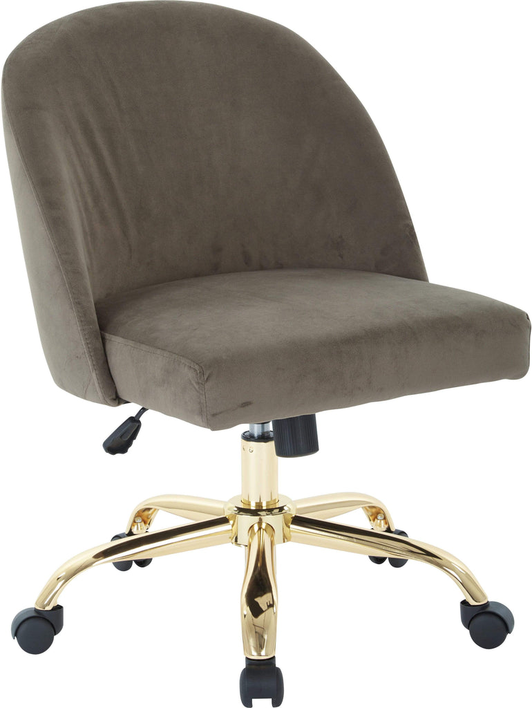 Office Star Ave Six Layton Mid Back Office Chair Velvet [FL3224G ...