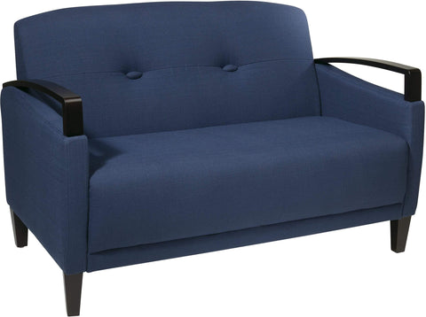 Office Star Ave Six Main Street Loveseat Fabric [MST52] Office Star Woven Indigo Loveseat MST52-W17