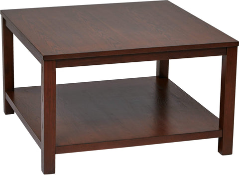 Office Star Ave Six Merge 30" Square Coffee Table Mahogany [MRG12SR1] Office Star Mahagony Coffee Table MRG12SR1-MAH
