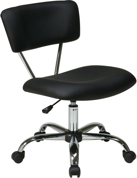 Office Star Ave Six Vista Task Office Chair In Vinyl [ST181] Office Star Black Task Chair ST181-V3
