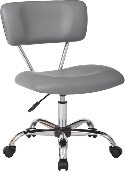 Office Star Ave Six Vista Task Office Chair In Vinyl [ST181] Office Star Grey Task Chair ST181-U42