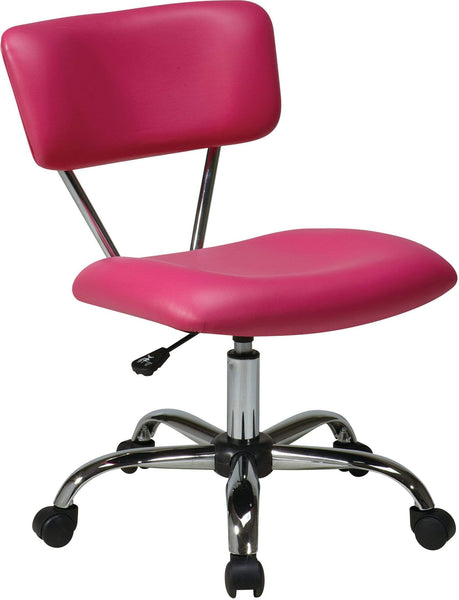 Office Star Ave Six Vista Task Office Chair In Vinyl [ST181] Office Star Pink Task Chair ST181-V355