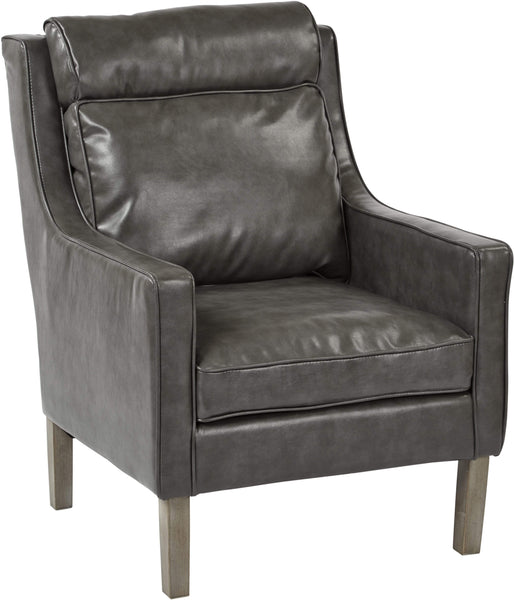Office Star OSP Accents Colson Arm Chair Bonded Leather [SB257] Office Star Pewter Accent Chair SB257-BD26