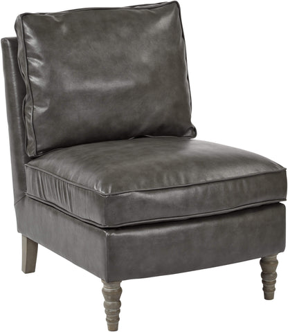 Office Star OSP Accents Martin Accent Chair Bonded Leather [SB258] Office Star Pewter Accent Chair SB258-BD26