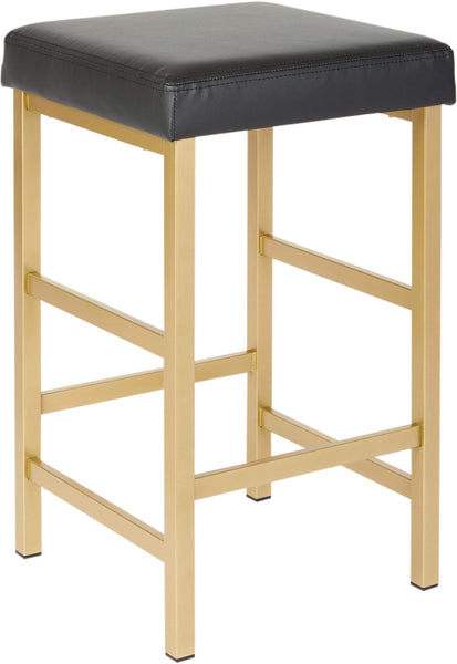 Office Star OSP Designs 26" Gold Backless Stool [MET1326G] Office Star Black Bar Stool MET1326G-3