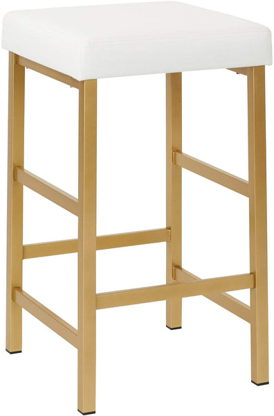 Office Star OSP Designs 26" Gold Backless Stool [MET1326G] Office Star White Bar Stool MET1326G-11