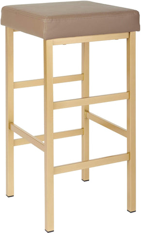 Office Star OSP Designs 30" Gold Backless Stool [MET1330G] Office Star Camel Bar Stool MET1330G-1