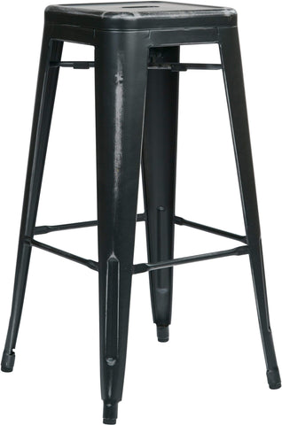 Office Star OSP Designs Bristow 30" Metal Stool 2 Pack [BRW3030A2] Office Star Antique Black Bar Stool BRW3030A2-AB