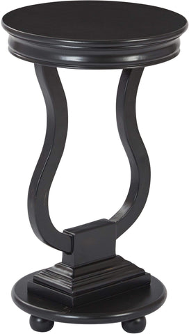 Office Star OSP Designs Chase Round Accent Table [OP-CHAS1] Office Star Brushed Black Accent Table OP-CHAS1-AC11