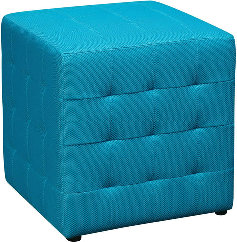 Office Star OSP Designs Detour 15" Fabric Cube [DTR15] Office Star Blue Ottoman DTR15-7
