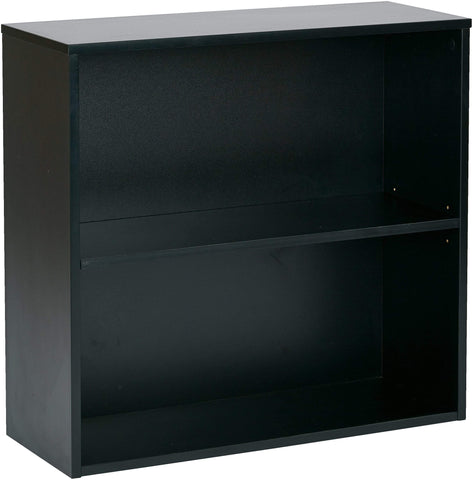 Office Star OSP Designs Prado 30" 2 Shelf Bookcase [PRD3230] Office Star Black Bookcase PRD3230-BLK