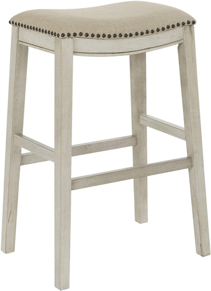 Office Star OSP Designs Saddle Stool 30" 2-Pack Beige [MET4330AW-BG] Office Star Bar Stool MET4330AW-BG