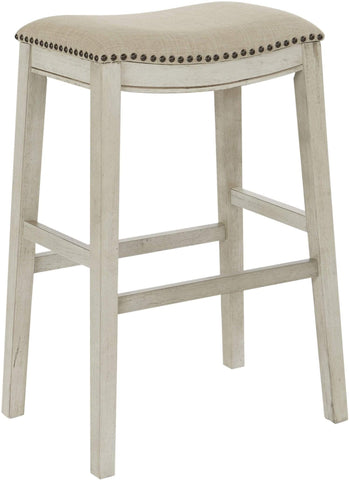 Office Star OSP Designs Saddle Stool 30" 2-Pack Beige [MET4330AW-BG] Office Star Bar Stool MET4330AW-BG