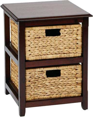 Office Star OSP Designs Seabrook 2 Tier Storage Unit [SBK4512A] Office Star Espresso Storage Unit SBK4512A-ES