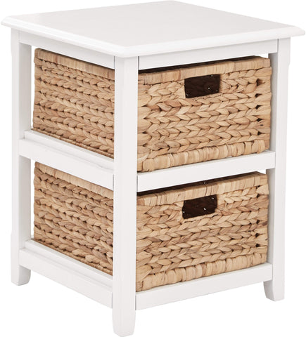 Office Star OSP Designs Seabrook 2 Tier Storage Unit [SBK4512A] Office Star White Storage Unit SBK4512A-WH