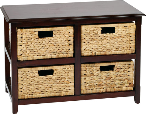 Office Star OSP Designs Seabrook 2 Tier Storage Unit [SBK4515A] Office Star Espresso Storage Unit SBK4515A-ES