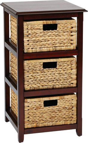 Office Star OSP Designs Seabrook 3 Tier Storage Unit [SBK4513A] Office Star Espresso Storage Unit SBK4513A-ES