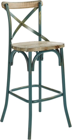 Office Star OSP Designs Somerset 30" Bar Stool [SMR30] Office Star Antique Tourquoise Bar Stool SMR30-ATQ