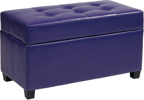 Office Star OSP Designs Storage Ottoman [MET804V] Office Star Purple Ottoman MET804V-PB512