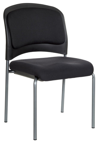 Office Star Pro-Line IIâ„¢ Armless Visitors Chair with Titanium Finish [82720R-30] Office Star Guest Chair 82720R-30