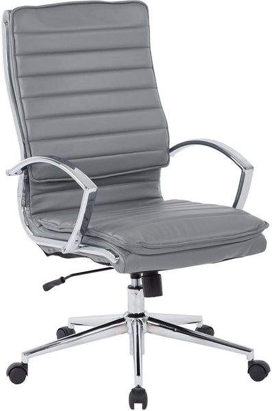 Office Star Pro-Line II™ High Back Manager's Chair Faux Leather [SPX23590C] Office Star Charcoal Desk Chairs SPX23590C-U42