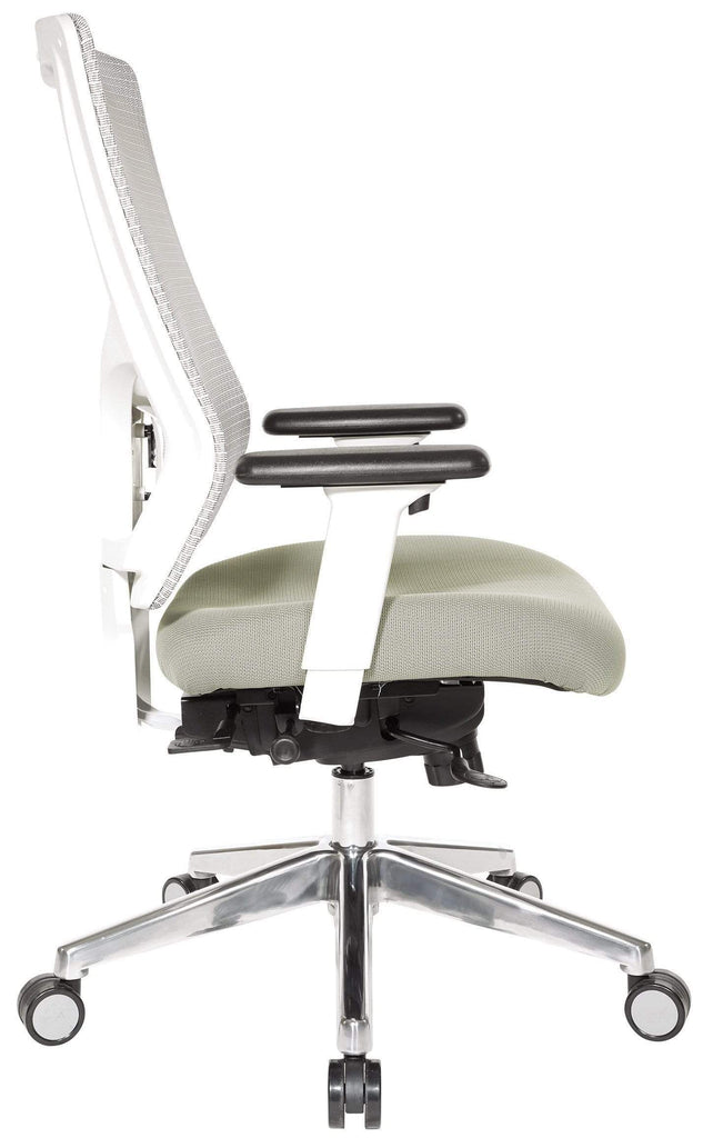 Office Star ProLine II™ ProGrid® White Mesh Mid Back Chair [95672588